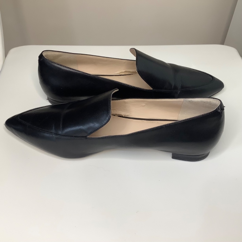 Cole Haan Leather Point Toe Flats Slip in Loafer Black 6.5 - Picture 3 of 5
